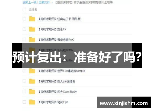 预计复出：准备好了吗？